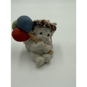 Dreamsicles Angel‎ Figurine Balloons Plaster Signed 1991 "Join the Fun"